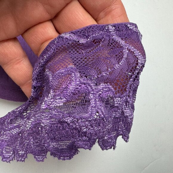 Lily of France Lace Bra Size 34B Purple - Picture 4 of 7